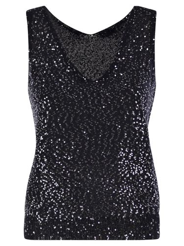 Sequin Embellished V-neck Top - Weekend Max Mara - Modalova