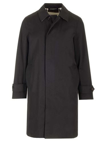 Burberry Black Cotton Coat - Burberry - Modalova