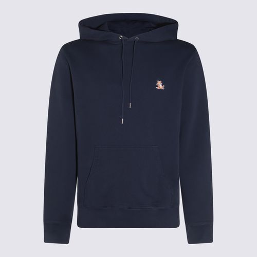 Dark Blue Cotton Sweatshirt - Maison Kitsuné - Modalova