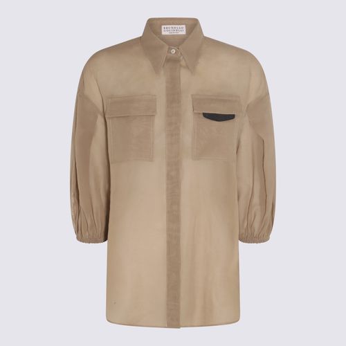 Beige Cotton Shirt - Brunello Cucinelli - Modalova