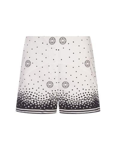 Black And Silk Moon Print Shorts - Elie Saab - Modalova