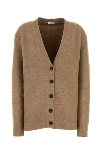 Camel Stretch Alpaca Blend Oversize Cardigan - Ferragamo - Modalova