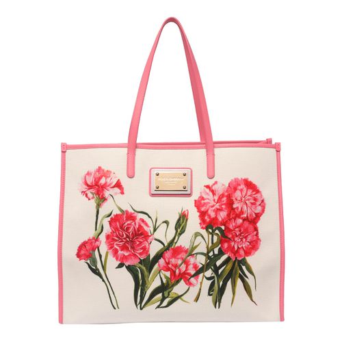 Printed Canvas Shopper - Dolce & Gabbana - Modalova