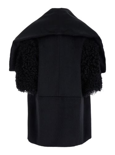 Cape With Wide Revers In Wool Blend Woman - Alberta Ferretti - Modalova