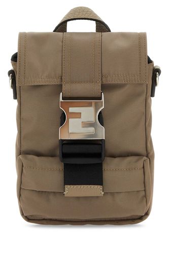 Dove Grey Nylon Mini ness Backpack - Fendi - Modalova