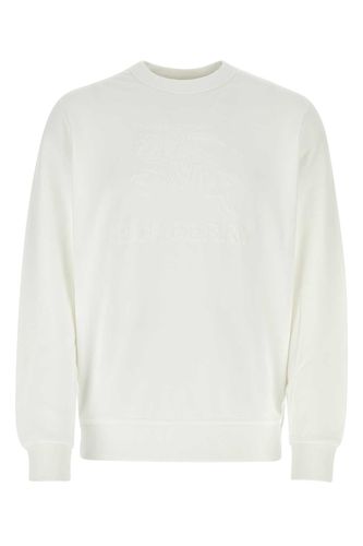 Burberry White Cotton Sweatshirt - Burberry - Modalova