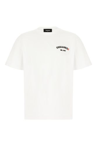 Dsquared2 White Cotton T-shirt - Dsquared2 - Modalova