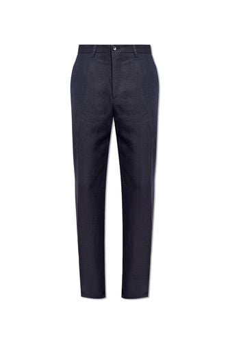Etro Linen Pleat-front Trousers - Etro - Modalova