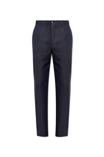 Etro Linen Pleat-front Trousers - Etro - Modalova