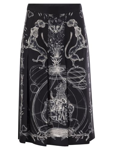 Printed Silk Twill Skirt - Fabiana Filippi - Modalova