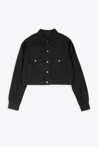 Cape Sleeve Cropped Outershirt Black poplin cotton outershirt - Cape sleeve cropped outershirt - DRKSHDW - Modalova