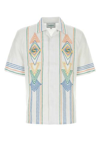 Casablanca White Linen Shirt - Casablanca - Modalova