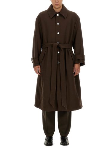 Paris Belted Long Oversized Coat - Ami Alexandre Mattiussi - Modalova