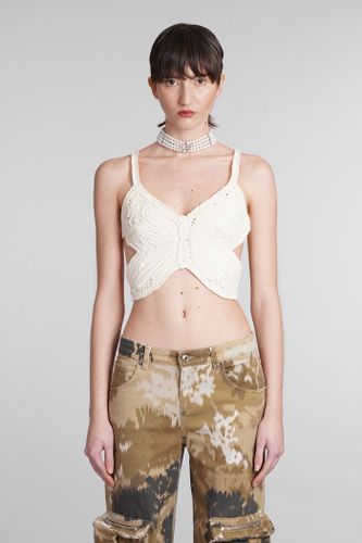 Cropped Top With Butterfly Embroidery - Blumarine - Modalova