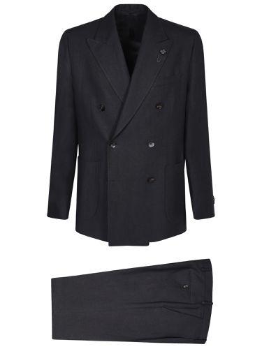 Lardini Double-breasted Black Suit - Lardini - Modalova