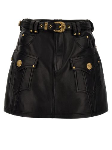 Balmain Western Leather Skirt - Balmain - Modalova