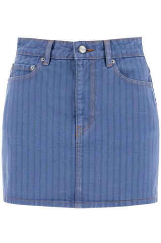 Ganni striped Overdyed Denim Mini - Ganni - Modalova