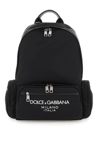 Nylon Backpack With Logo - Dolce & Gabbana - Modalova