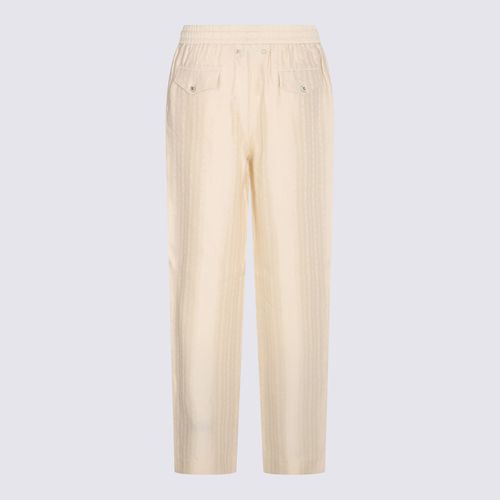 Cream Linen Blend Trousers - Golden Goose - Modalova