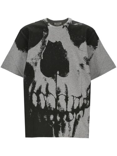 Skull Printed Crewneck T-shirt - Alexander McQueen - Modalova