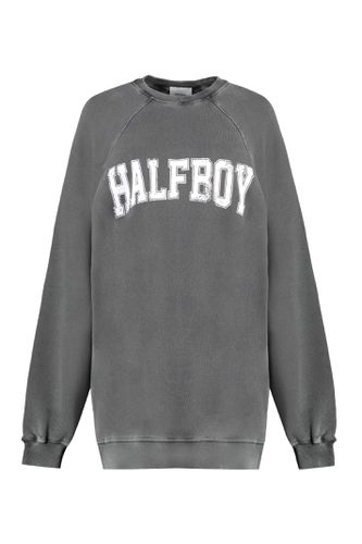 HALFBOY Cotton Crew-neck Sweatshirt - HALFBOY - Modalova