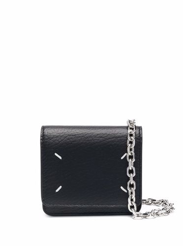 Wallet With Silver-tone Chain And Stitching Detail In Leather Woman - Maison Margiela - Modalova