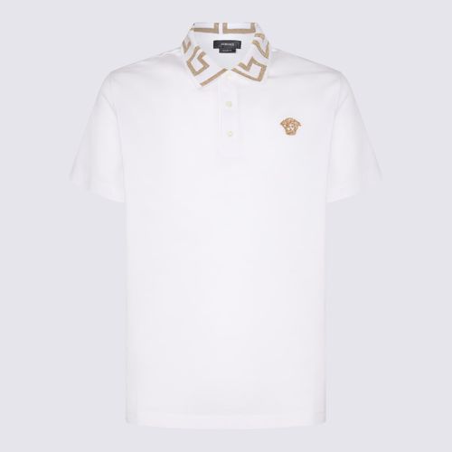 Cotton-viscose Blend Polo Shirt - Versace - Modalova