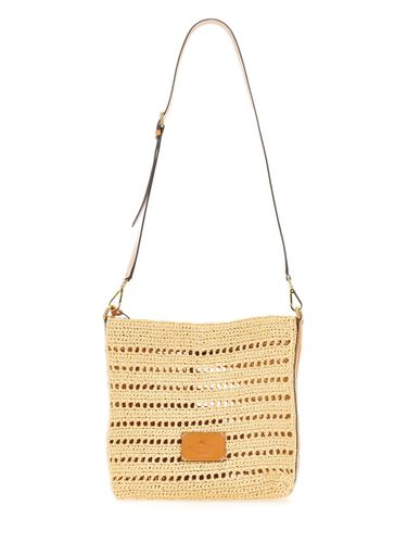 Etro Perforated Raffia Shoulder Bag - Etro - Modalova