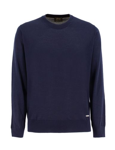 Brioni Cashmere Blue Sweater - Brioni - Modalova
