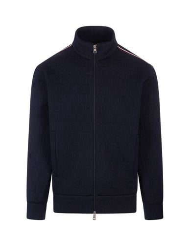 Knitted Open Sweater With Zip - Moncler - Modalova