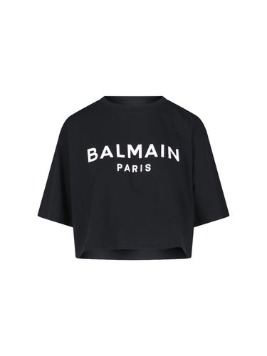 Balmain Logo Crop T-shirt - Balmain - Modalova
