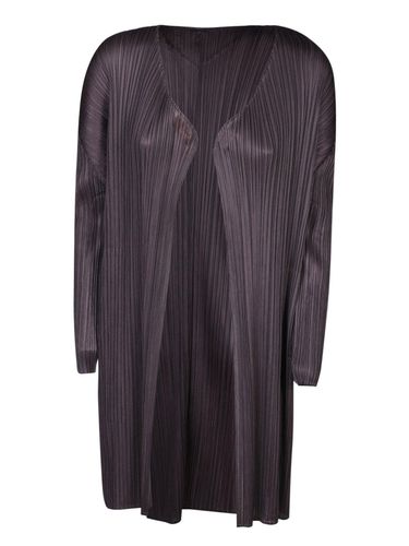 Pleats Please By Issey Miyake Pleated Open-front Coat - Pleats Please Issey Miyake - Modalova