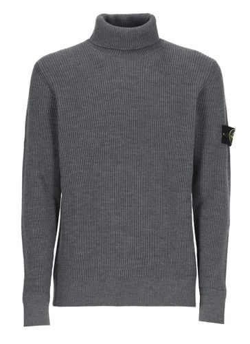 Turtleneck Sweater In Wool - Stone Island - Modalova