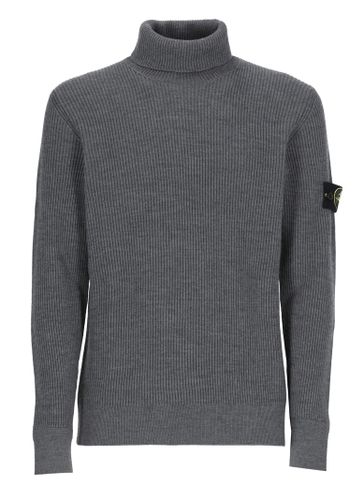 Turtleneck Sweater In Wool - Stone Island - Modalova