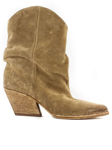 Suede Texan Ankle Boots - Elena Iachi - Modalova