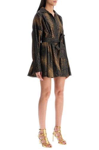 Brown Snake Print Oversized Mini Dress - Norma Kamali - Modalova