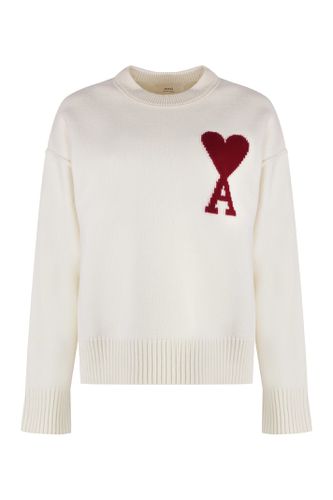 Virgin Wool Crew-neck Sweater - Ami Alexandre Mattiussi - Modalova