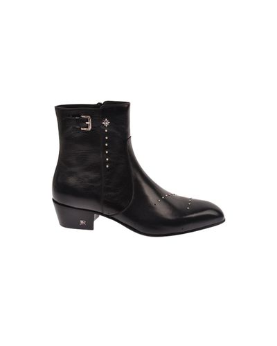 John Richmond Leather Ankle Boots - John Richmond - Modalova