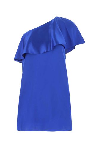 Saint Laurent Blue Satin Mini Dress - Saint Laurent - Modalova