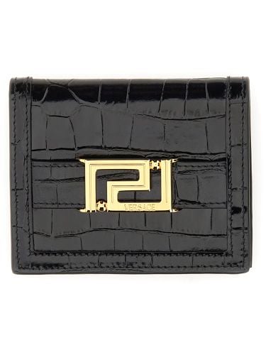 Greca Goddess Embossed Bi-fold Wallet - Versace - Modalova