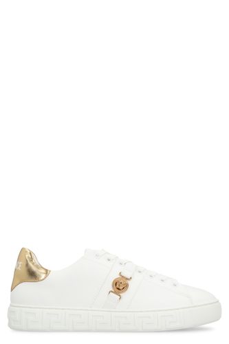 Faux Leather Low-top Sneakers - Versace - Modalova