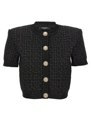 Balmain monogram Cropped Cardigan - Balmain - Modalova