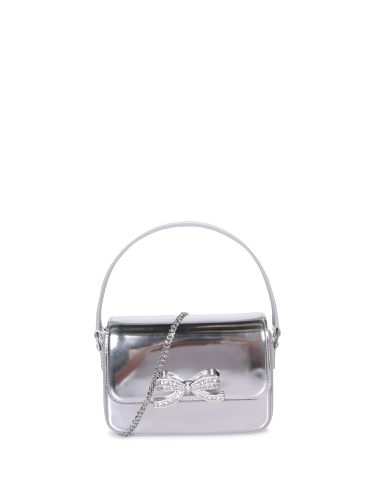 Micro Silver Leather Bag - self-portrait - Modalova