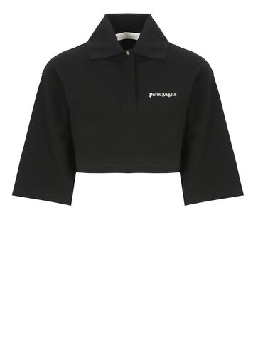 Polo Shirt With Classic Logo - Palm Angels - Modalova