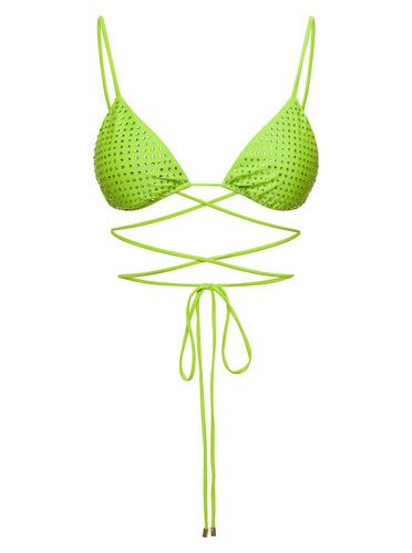 Bikini Top With All-over Crystal Embellishment In Polyamide Woman - self-portrait - Modalova