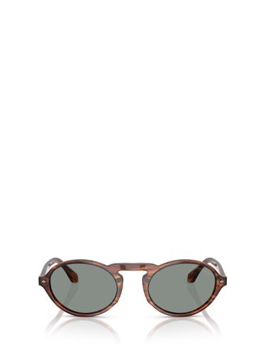 Ar8219u Striped Brown Sunglasses - Giorgio Armani - Modalova