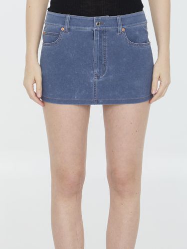 Miniskirt In Denim Trompe-loeil - Alexander Wang - Modalova