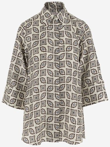 Silk Shirt With Geometric Pattern - Alberto Biani - Modalova
