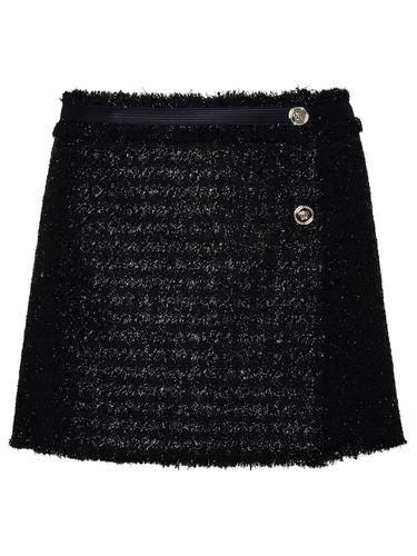 Versace Black Wool Blend Miniskirt - Versace - Modalova