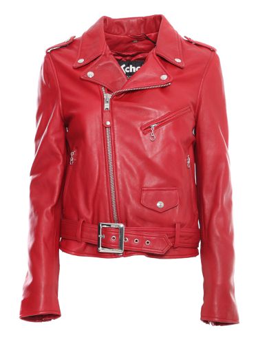 Schott NYC Red Leather Jacket - Schott NYC - Modalova